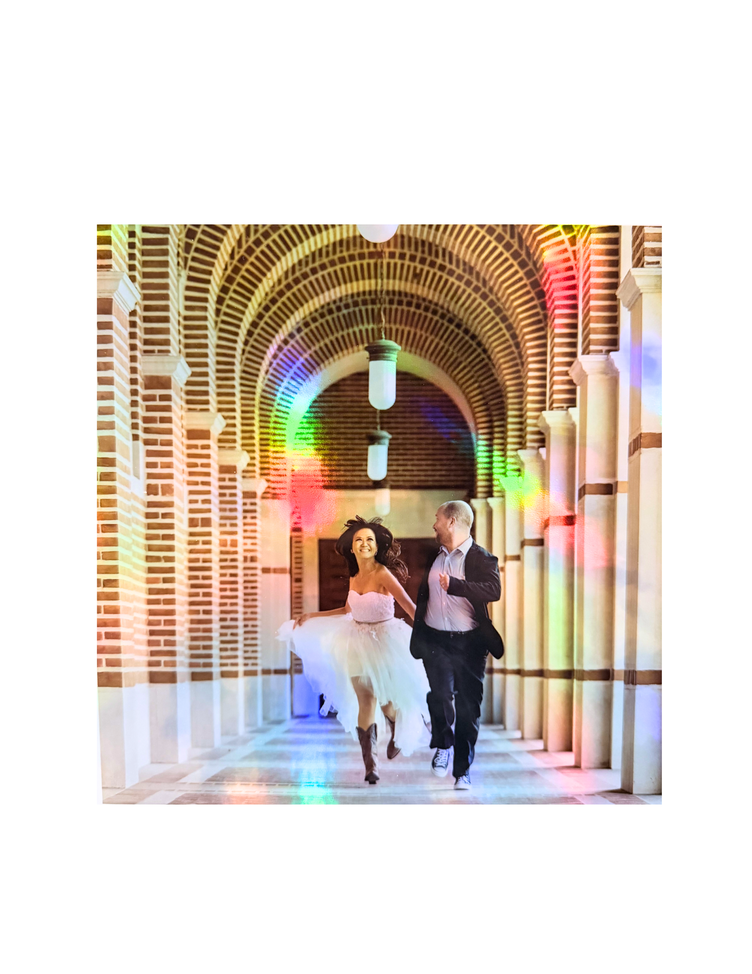 Wedding holographic keepsake magnet